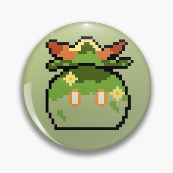 Item preview, Genshin Impact Dendro Slime Pixel Art designed and sold by pixelsinnit.