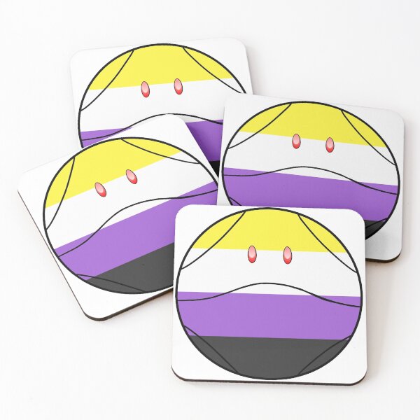 Item preview, Nonbinary Pride Flag Gundam Inspired Haro designed and sold by Artbartcart.
