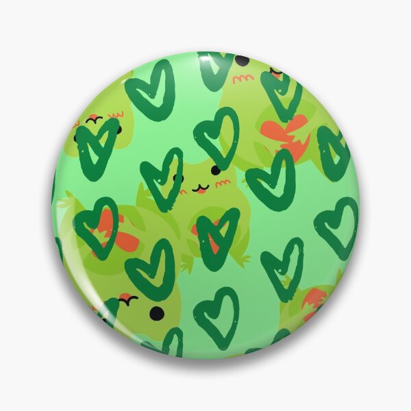 Item preview, frogs green hearts designed and sold by Highhocreations.