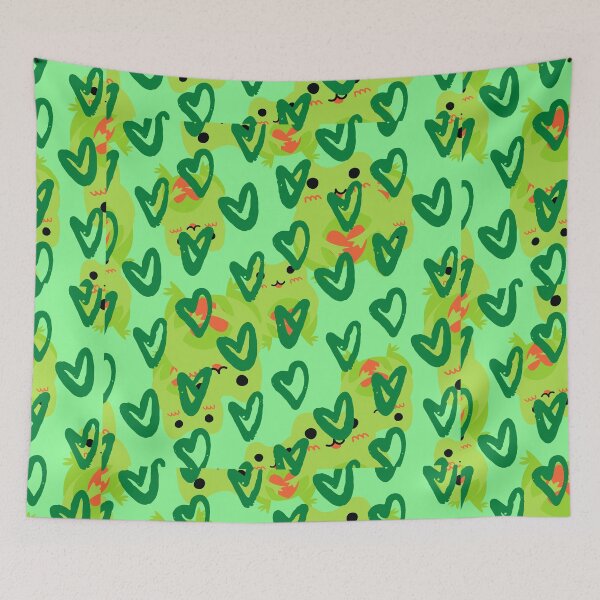 Item preview, frogs green hearts designed and sold by Highhocreations.
