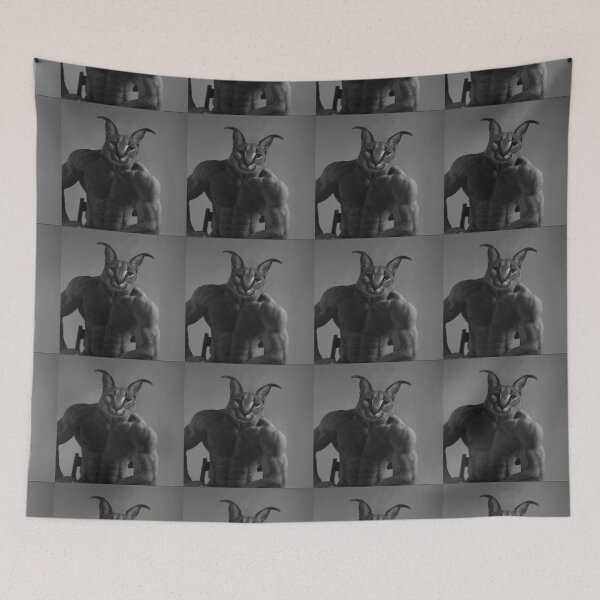 Item preview, CHAD FLOPPA CAT \ CARACALS \ GIGA CHAD CAT \ GIGA CAT / MUSCLE FLOPPA CAT designed and sold by Mad-Boy.
