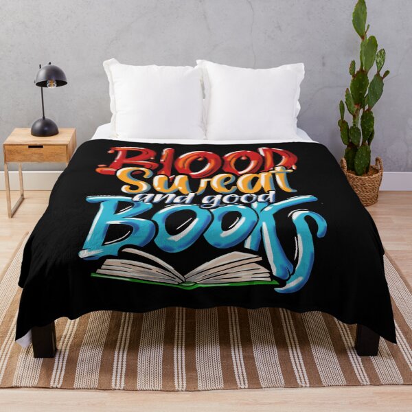 Item preview, Blood Sweat and Books Funny Lettering for Book Lovers and Writers designed and sold by Kalli-design.