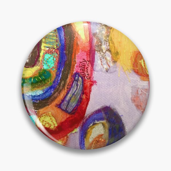 Item preview, abstract rainbow colour flowers, yellow, red, blue designed and sold by Claire Cooper-Walsh.