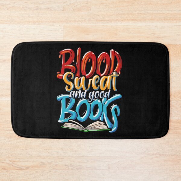 Item preview, Blood Sweat and Books Funny Lettering for Book Lovers and Writers designed and sold by Kalli-design.