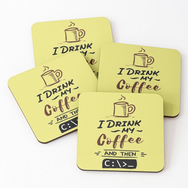 Item preview, i drink my coffee and then c:\> prompt  designed and sold by Amerakstore.