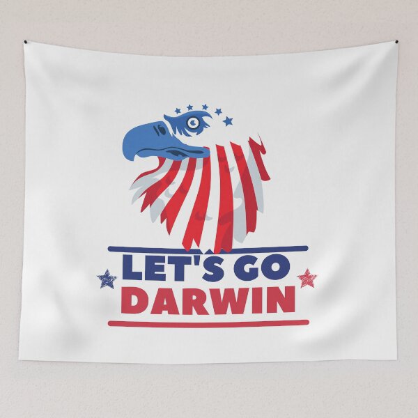 Item preview,  Lets Go Darwin Eeagle Flag Vintage - Funny Darwin Meme - Cool Gift for woman and men designed and sold by zakibenj.