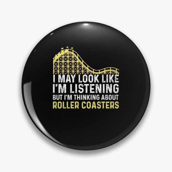 Item preview, I'm Thinking About Roller Coasters, Funny Roller Coaster designed and sold by Quickhappy.
