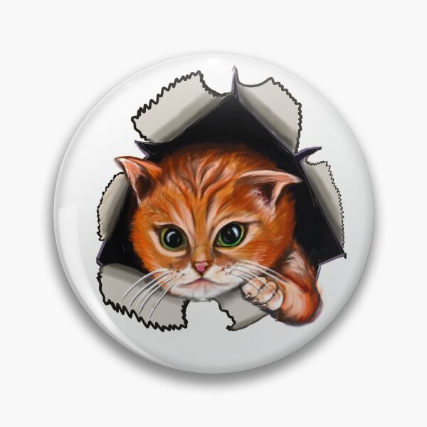 Item preview, Cat peekaboo 2 - cute stowaway kitten playing peekaboo from a rip torn hole! For those who love Cute cats designed and sold by Artonmytee.