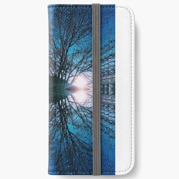 Blue Winter Sky and Trees iPhone Wallet