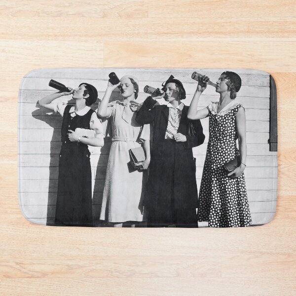 Item preview, Women Beer Drinkers, Black and White Vintage Art designed and sold by modernretro.