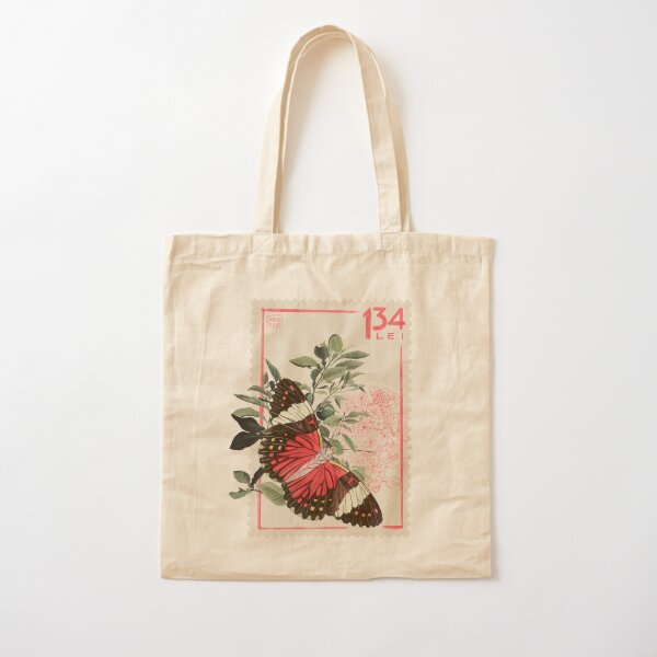 Red butterfly stamp 134 Tote Bag for Sale by Artexagus