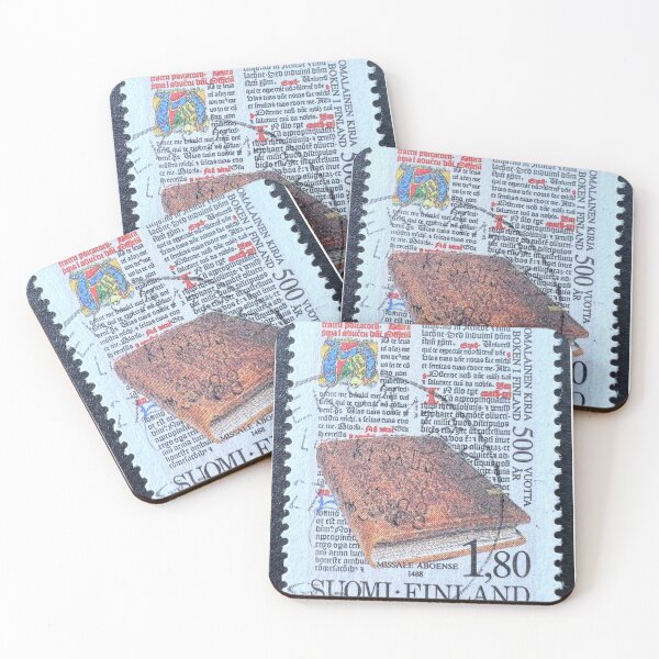 Item preview, Book Lover Journal 1988 Finland Vintage Postage Stamp designed and sold by Factory57.
