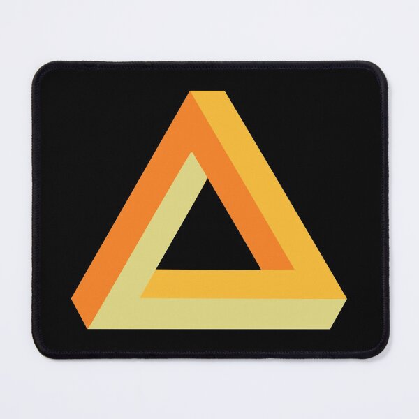 Item preview, Penrose triangle orange gold yellow on black designed and sold by aapshop.
