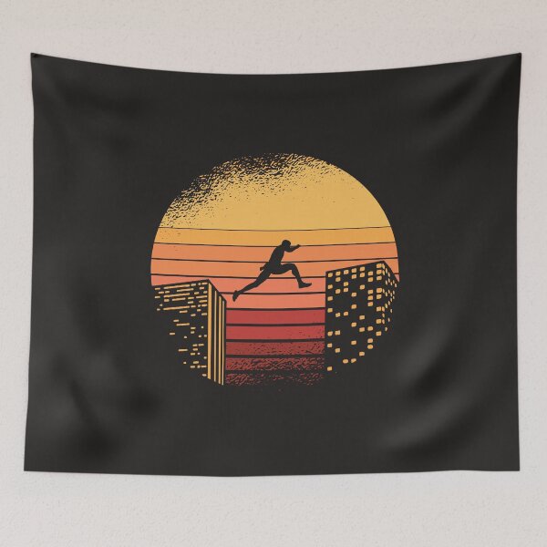 Item preview, Freerunner Rooftopping Urban Skyline Art For Traceur designed and sold by MrEddie10.