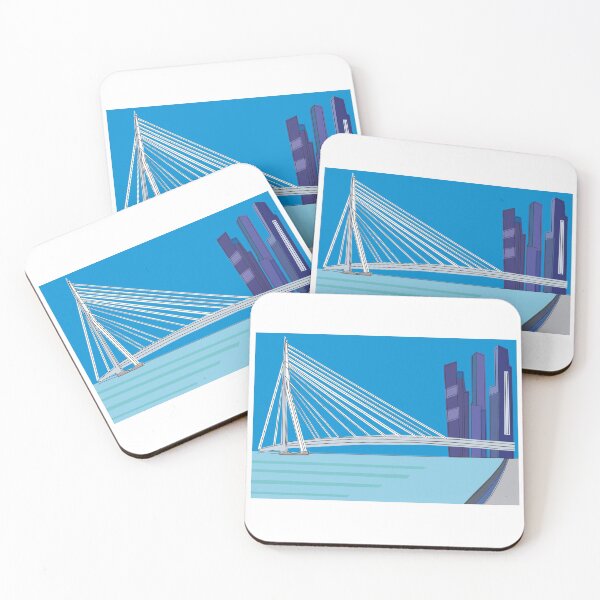 Item preview, Rotterdam and Erasmus Bridge illustration design designed and sold by acediscovery.