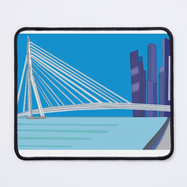 Item preview, Rotterdam and Erasmus Bridge illustration design designed and sold by acediscovery.