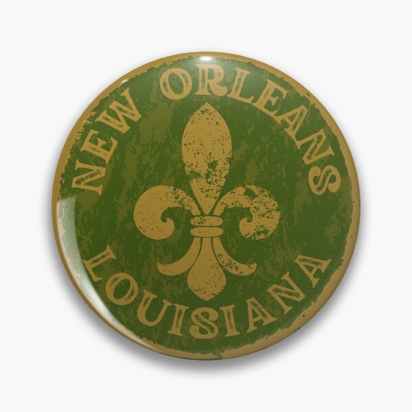 Item preview, NEW ORLEANS FLEUR DE LIS GREEN AND GOLD MEDALLION designed and sold by Mercurial Merkaba.