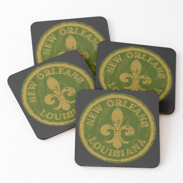 Item preview, NEW ORLEANS FLEUR DE LIS GREEN AND GOLD MEDALLION designed and sold by Mercurial Merkaba.
