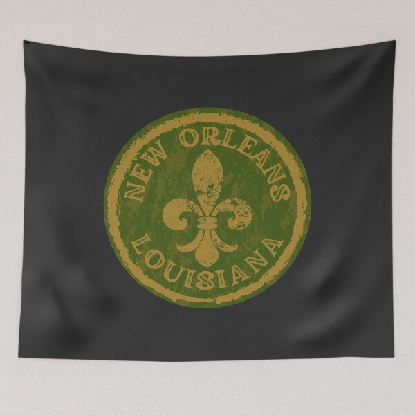 Item preview, NEW ORLEANS FLEUR DE LIS GREEN AND GOLD MEDALLION designed and sold by Mercurial Merkaba.