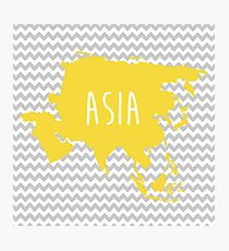 Asia Chevron Continent Series Photographic Print