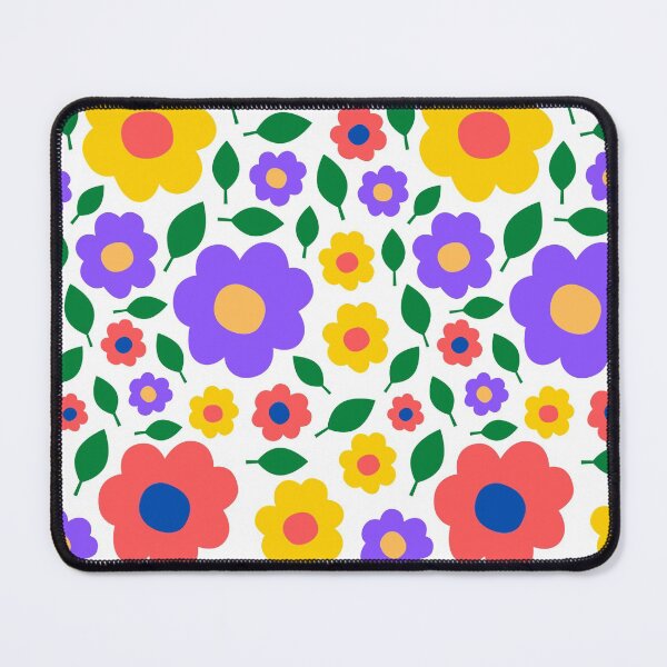 Item preview, Patrón de flores de colores | Fondo blanco designed and sold by Dev-Ang.