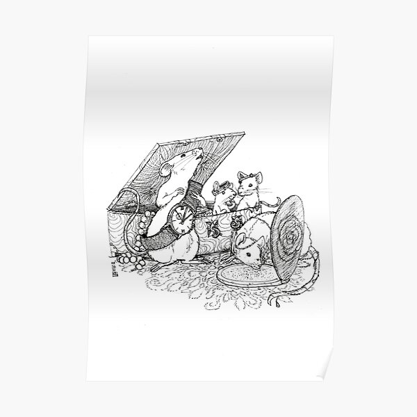 Les souris IV (la boîte à bijoux) Poster