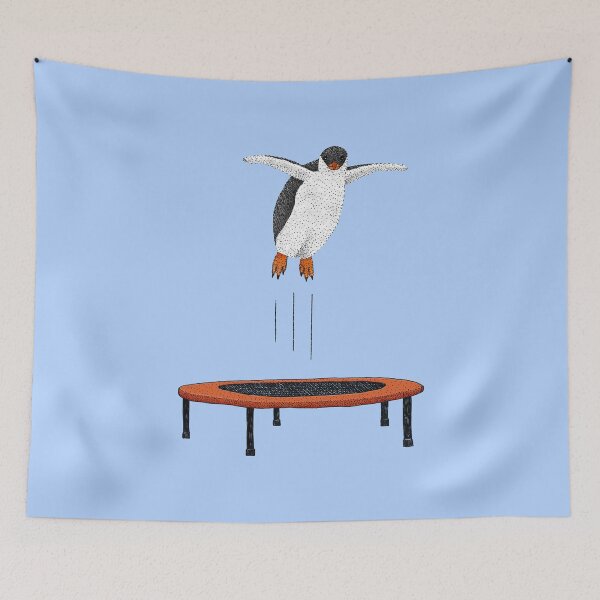 Item preview, Penguin on a trampoline designed and sold by Martina Scott.