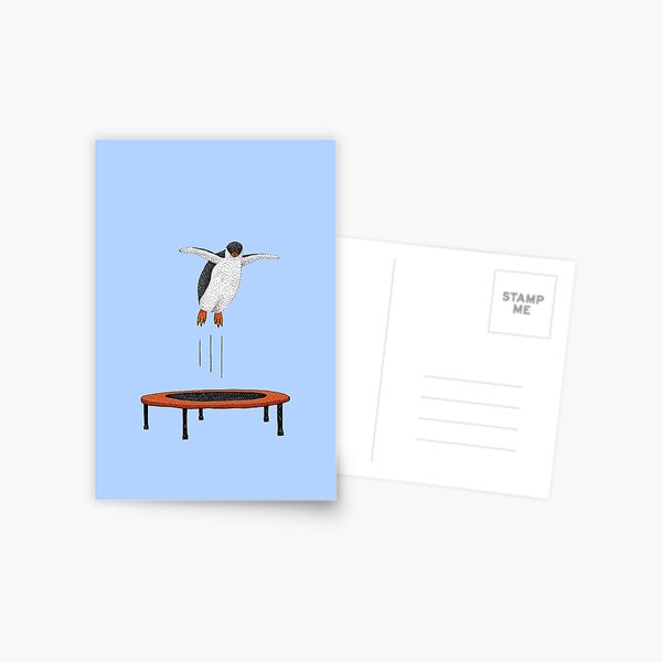 Item preview, Penguin on a trampoline designed and sold by Martina Scott.