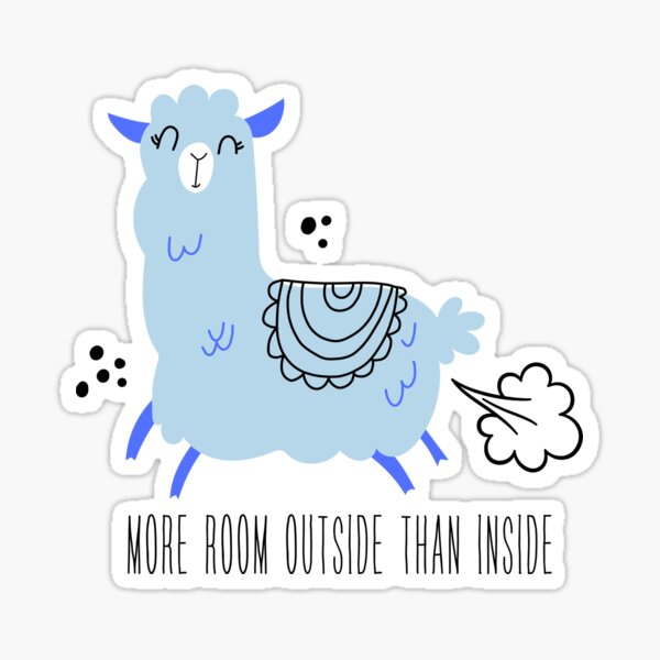 Llama Farts are Funny Sticker