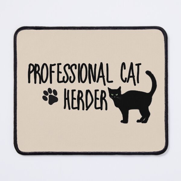 Item preview, Professional Cat Herder | Spooky Black Cat With Green Eyes designed and sold by nestoras28.