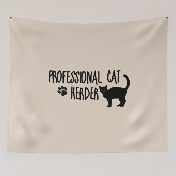 Item preview, Professional Cat Herder | Spooky Black Cat With Green Eyes designed and sold by nestoras28.