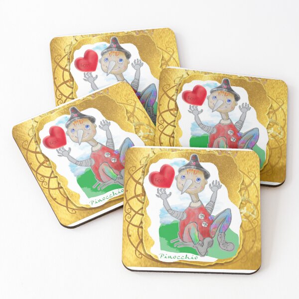 Item preview, Playing Wood PINOCCHIO with Love Heart (Original Drawing by ACCI) designed and sold by VanyssaGraphics.