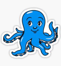 Squid octopus funny children cute Sticker