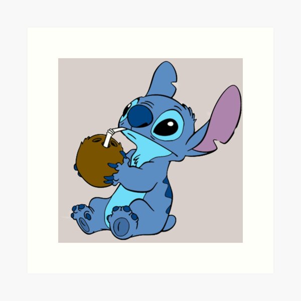 Lámina artística for Sale con la obra «Idea de regalo Stitch Dibujos  animados para niños Lilo Regalos gráficos divertidos» de MadelynLane