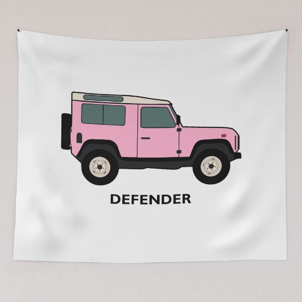 Item preview, Defender off-road vehicle (with lettering) - Tokyo Pink designed and sold by NautilusMare.