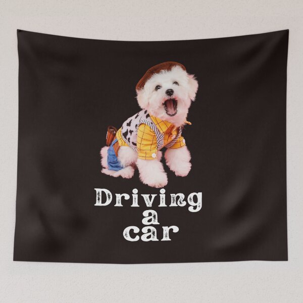 Item preview,  dog driving a car  designed and sold by ghadirjo.