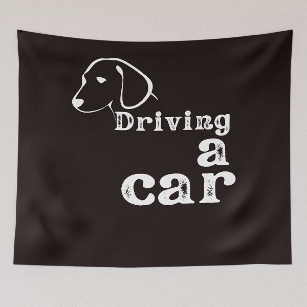 Item preview,  dog driving a car  designed and sold by ghadirjo.
