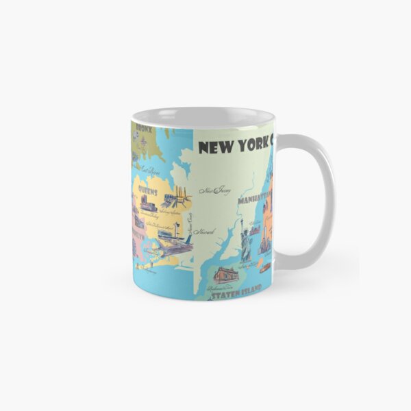 New York City NY Highlights Map Classic Mug