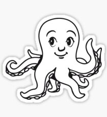 Squid octopus funny children cute Sticker