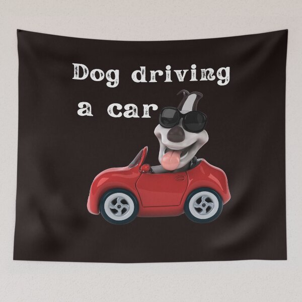 Item preview,  dog driving a car  designed and sold by ghadirjo.