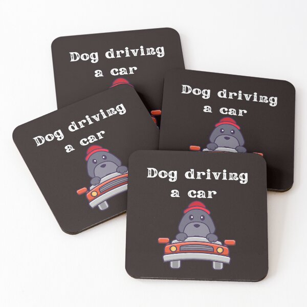 Item preview, dog driving a car  designed and sold by ghadirjo.