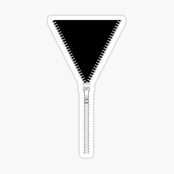 Zipper - Black inside Sticker