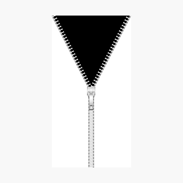 Zipper - Black inside Photographic Print