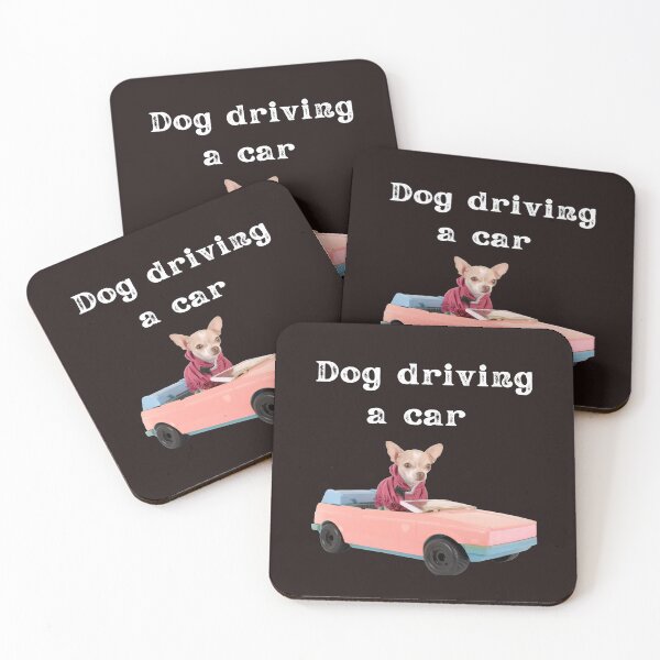 Item preview, dog driving a car  designed and sold by ghadirjo.
