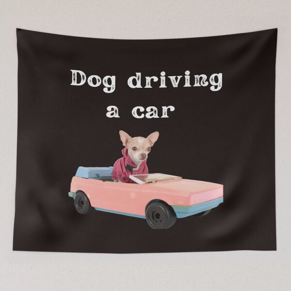 Item preview, dog driving a car  designed and sold by ghadirjo.