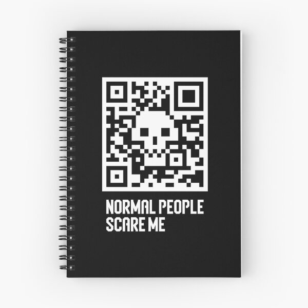 Item preview, Normal People Scare Me. Skull qr code designed and sold by etraveler.