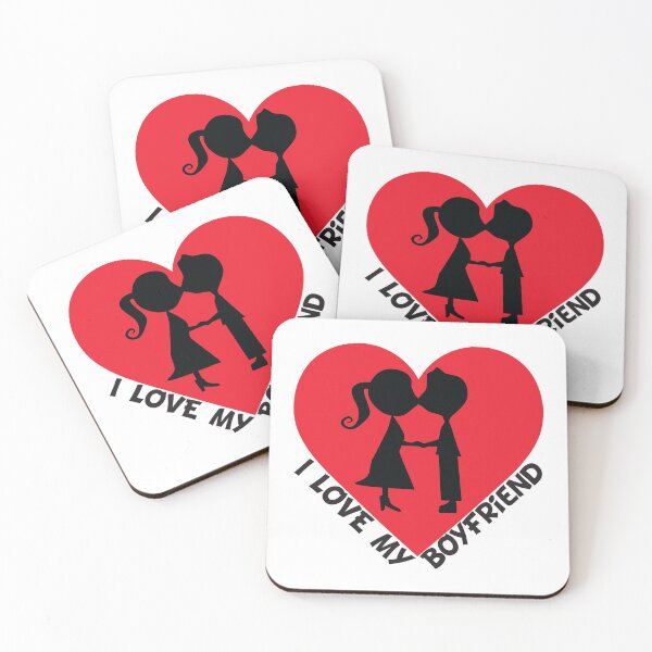 Item preview, I Love My Boyfriend Couple Heart designed and sold by dass-art.