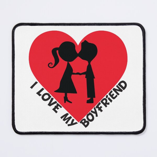 Item preview, I Love My Boyfriend Couple Heart designed and sold by dass-art.