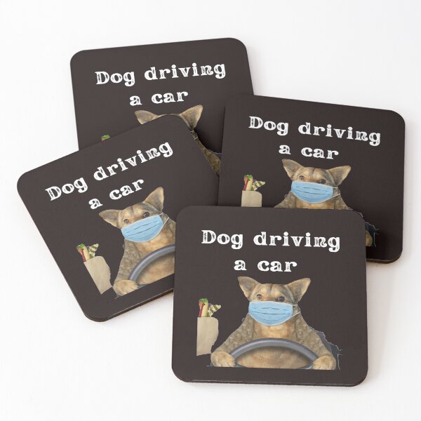 Item preview, dog driving a car  designed and sold by ghadirjo.