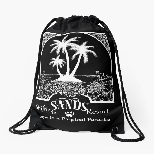 Shifting Sands Resort Drawstring Bag